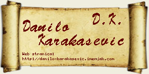 Danilo Karakašević vizit kartica